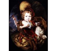 POSTERIIk Célèbre Moderne Mur Art Tableaux Posters Portrait d'un garçon tenant un oiseau sur son doigt par Nicolaes Maes Paysage Toile Affiche Pour la Décoration Murale 60x90cm