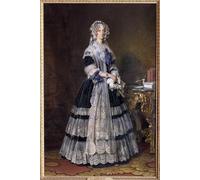 POSTERIIk Célèbre Moderne Mur Art Tableaux Posters Portrait En Pied De Marie Amélie De Bourbon par Xaver Winterhalter Paysage Toile Affiche Pour la Décoration du Salon 60x90cm