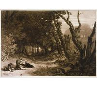 POSTERIIk Célèbre Moderne Mur Art Tableaux Posters Procris et Céphale du livre d'études gravé par George Clinton par Mallord William Turner Paysage Toile Affiche Pour la Décoration de Bureau 60x90cm