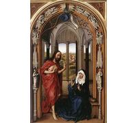 POSTERIIk Célèbre Moderne Mur Art Tableaux Posters Retable de Miraflores à droite par Rogier Van Der Weyden Paysage Toile Affiche Pour la Décoration Murale 60x90cm