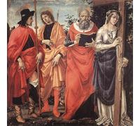 POSTERIIk Célèbre Moderne Mur Art Tableaux Posters Retable des Quatre Saints de Filippino Lippi Paysage Toile Affiche Pour la Décoration de Bureau 60x90cm