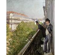 POSTERIIk Célèbre Moderne Mur Art Tableaux Posters un Balcon Boulevard Haussmann de Gustave Caillebotte Paysage Toile Affiche Pour la Décoration du Salon 60x90cm