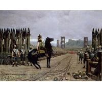 POSTERIIk Célèbre Moderne Mur Art Tableaux Posters Vercingétorix devant Bc par Henri Paul Motte Paysage Toile Affiche Pour la Décoration de Bureau 60x90cm
