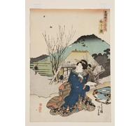 POSTERIIk Célèbre Moderne Mur Art Tableaux Posters Vue de Mariko par Utagawa Kunisada Paysage Toile Affiche Pour la Décoration du Salon 60x90cm