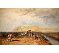 POSTERIIk Célèbre Moderne Mur Art Tableaux Posters Winchelsea Sussex de la Rye Road par Mallord William Turner Paysage Toile Affiche Pour la Décoration Murale 60x90cm