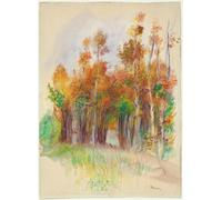 POSTERIIk Célèbre Toile d'art Abstrait L'art imprimé Bosquet d'arbres de Pierre Auguste Renoir Poster Image Pour la Décoration de Bureau 60x90cm