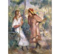 POSTERIIk Célèbre Toile d'art Abstrait L'art imprimé Deux filles dans le jardin de Montmartre par Pierre Auguste Renoir Poster Image Pour la Décoration de Bureau 60x90cm