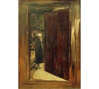 POSTERIIk Célèbre Toile d'art Abstrait L'art imprimé Femme dans la perspective de par Max Liebermann Poster Image Pour la Décoration de Bureau 60x90cm