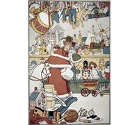 POSTERIIk Célèbre Toile d'art Abstrait L'art imprimé Jouets pour Noël par William Heath Robinson Poster Image Pour la Décoration du Salon 60x90cm