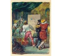 POSTERIIk Célèbre Toile d'art Abstrait L'art imprimé Le Sicilien Ou L'amour Peintre d'après Molière d'Eugène Louis Lami Poster Image Pour la Décoration de Bureau 60x90cm