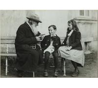 POSTERIIk Célèbre Toile d'art Abstrait L'art imprimé Léon Tolstoï avec ses petits-enfants Léon et Sofia par Vladimir Grigorievich Chertkov Poster Image Pour la Décoration du Salon 60x90cm