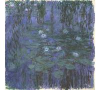 POSTERIIk Célèbre Toile d'art Abstrait L'art imprimé Les Nymphéas bleus de Claude Monet Poster Image Pour la Décoration du Salon 60x90cm
