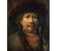 POSTERIIk Célèbre Toile d'art Abstrait L'art imprimé Petit Autoportrait Petit Autoportrait de Rembrandt Van Rijn Poster Image Pour la Décoration Murale 60x90cm