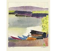 POSTERIIk Célèbre Toile d'art Abstrait L'art imprimé Petit Port Kleiner Hafen par Paul Klee Poster Image Pour la Décoration Murale 60x90cm