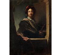 POSTERIIk Célèbre Toile d'art Abstrait L'art imprimé Portrait de l'artiste à mi-corps à la croisée par Hyacinthe Rigaud Poster Image Pour la Décoration de Bureau 60x90cm