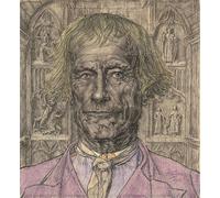 POSTERIIk Célèbre Toile d'art Abstrait L'art imprimé Portrait d'un vieux paysan devant une cathédrale par Jan Theodore Toorop Poster Image Pour la Décoration de Bureau 60x90cm