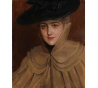 POSTERIIk Célèbre Toile d'art Abstrait L'art imprimé Portrait d'une jeune femme par Albert Edelfelt Poster Image Pour la Décoration de Bureau 60x90cm