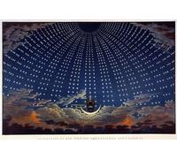 POSTERIIk Célèbre Toile d'art Abstrait L'art imprimé Scénographie pour la Flûte enchantée de Karl Friedrich Schinkel Poster Image Pour la Décoration de Bureau 60x90cm