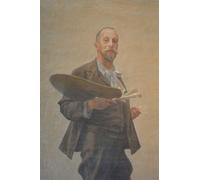 POSTERIIk De Célèbres Tableaux Affiches D'illustration Affiche Mur Art Autoportrait Johan Axel Gustaf Acke Kunstwerk Tableaux Pour la Décoration de Bureau 60x90cm