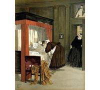 POSTERIIk De Célèbres Tableaux Affiches D'illustration Affiche Mur Art Charles Ix Roi de France mourant avec sa nourrice par Hermann Vogel Kunstwerk Tableaux Pour la Décoration Murale 60x90cm