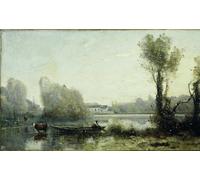 POSTERIIk De Célèbres Tableaux Affiches D'illustration Affiche Mur Art d'Avray par Jean Baptiste Camille Corot Kunstwerk Tableaux Pour la Décoration du Salon 60x90cm