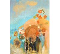 POSTERIIk De Célèbres Tableaux Affiches D'illustration Affiche Mur Art Évocation de Roussel par Odilon Redon Kunstwerk Tableaux Pour la Décoration du Salon 60x90cm