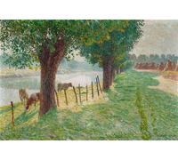 POSTERIIk De Célèbres Tableaux Affiches D'illustration Affiche Mur Art Fin août par Emile Claus Kunstwerk Tableaux Pour la Décoration du Salon 60x90cm
