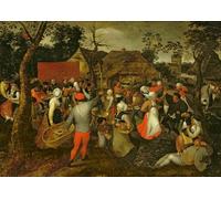 POSTERIIk De Célèbres Tableaux Affiches D'illustration Affiche Mur Art Foire paysanne de Pieter Bruegel l'Ancien Kunstwerk Tableaux Pour la Décoration Murale 60x90cm