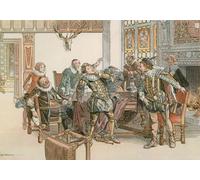 POSTERIIk De Célèbres Tableaux Affiches D'illustration Affiche Mur Art Jean Sigismond dans Conflit avec le palatin de Neubourg par Carl Rohling Kunstwerk Tableaux Pour la Décoration de Bureau 60x90cm