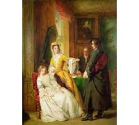 POSTERIIk De Célèbres Tableaux Affiches D'illustration Affiche Mur Art Jeton d'amour par William Powell Frith Kunstwerk Tableaux Pour la Décoration Murale 60x90cm