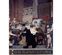 POSTERIIk De Célèbres Tableaux Affiches D'illustration Affiche Mur Art la Mort de Sainte Geneviève Patronne de la de Paris Fresque de Jean Paul Laurens Pour la Décoration Murale 60x90cm