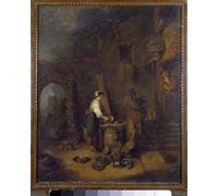POSTERIIk De Célèbres Tableaux Affiches D'illustration Affiche Mur Art L'ecauceuse Peinture de Jean Antoine Watteau Kunstwerk Tableaux Pour la Décoration de Bureau 60x90cm