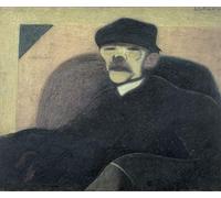 POSTERIIk De Célèbres Tableaux Affiches D'illustration Affiche Mur Art L'homme à l'oreille rouge Portrait de Gorki par Leon Spilliaert Kunstwerk Tableaux Pour la Décoration Murale 60x90cm