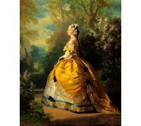 POSTERIIk De Célèbres Tableaux Affiches D'illustration Affiche Mur Art l'impératrice Eugénie de Xaver Winterhalter Kunstwerk Tableaux Pour la Décoration de Bureau 60x90cm
