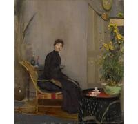 POSTERIIk De Célèbres Tableaux Affiches D'illustration Affiche Mur Art Mme LA Abrahams par Tom Roberts Kunstwerk Tableaux Pour la Décoration Murale 60x90cm