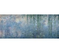 POSTERIIk De Célèbres Tableaux Affiches D'illustration Affiche Mur Art Nymphéas matin avec saules pleureurs Détail de la section centrale par Claude Monet Pour la Décoration Murale 60x90cm