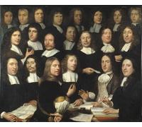 POSTERIIk De Célèbres Tableaux Affiches D'illustration Affiche Mur Art Portrait de groupe de la Monnaie de Dordrecht par Samuel Van Hoogstraten Kunstwerk Tableaux Pour la Décoration Murale 60x90cm