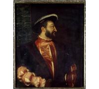 POSTERIIk De Célèbres Tableaux Affiches D'illustration Affiche Mur Art Portrait du roi de France François Ier par Tiziano Vecelli Kunstwerk Tableaux Pour la Décoration du Salon 60x90cm