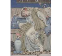 POSTERIIk De Célèbres Tableaux Affiches D'illustration Affiche Mur Art une fille endormie d'Albert Moore Kunstwerk Tableaux Pour la Décoration Murale 60x90cm