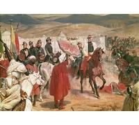 POSTERIIk Vintage Art Mural Classique Art décor Le maréchal Bugeaud et le colonel Joseph Vantini par Emile Jean Horace Vernet Impression Peinture Huile Pour la Décoration du Salon 60x90cm