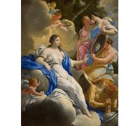 POSTERIIk Vintage Art Mural Classique Impression Tableaux Allégorie de la Prudence par Simon Vouet Impression Peinture Huile Pour la Décoration du Salon 60x90cm