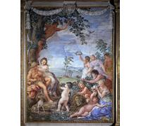 POSTERIIk Vintage Art Mural Classique Impression Tableaux Allégorie des quatre âges la fresque de l'âge d'or de Pietro Da Cortona Impression Peinture Huile Pour la Décoration de Bureau 60x90cm