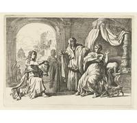 POSTERIIk Vintage Art Mural Classique Impression Tableaux Artemisia reçoit une urne avec des cendres par un artiste célèbre Impression Peinture Huile Pour la Décoration du Salon 60x90cm