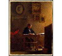 POSTERIIk Vintage Art Mural Classique Impression Tableaux Autoportrait par Eastman Johnson Impression Peinture Huile Pour la Décoration du Salon 60x90cm