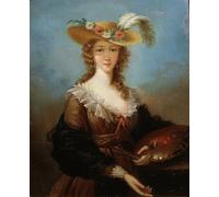 POSTERIIk Vintage Art Mural Classique Impression Tableaux Autoportrait par Elisabeth Louise Vigée Lebrun Impression Peinture Huile Pour la Décoration de Bureau 60x90cm