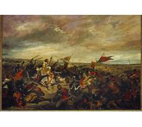 POSTERIIk Vintage Art Mural Classique Impression Tableaux Bataille de Poitiers ou Roi Jean Ii Le Bon par Ferdinandeugene Delacroix Impression Peinture Huile Pour la Décoration Murale 60x90cm