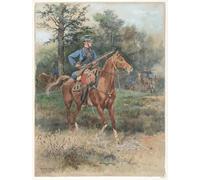 POSTERIIk Vintage Art Mural Classique Impression Tableaux Chasseur à cheval de Jean Baptiste Edouard Detaille Impression Peinture Huile Pour la Décoration du Salon 60x90cm