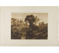 POSTERIIk Vintage Art Mural Classique Impression Tableaux Château de Berry Pomeroy par Mallord William Turner Impression Peinture Huile Pour la Décoration de Bureau 60x90cm