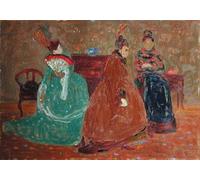 POSTERIIk Vintage Art Mural Classique Impression Tableaux Différences par Peter Figari Impression Peinture Huile Pour la Décoration de Bureau 60x90cm