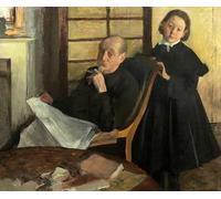 POSTERIIk Vintage Art Mural Classique Impression Tableaux Henri Degas et sa nièce Lucie Degas l'oncle et cousin de l'artiste par Edgar Degas Pour la Décoration du Salon 60x90cm